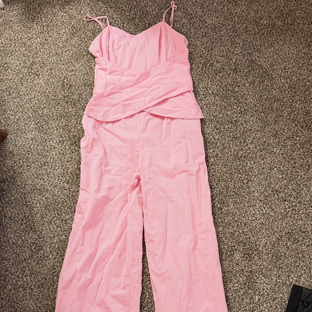 Vineyard Vines NWT Pink Strappy Jumpsuit